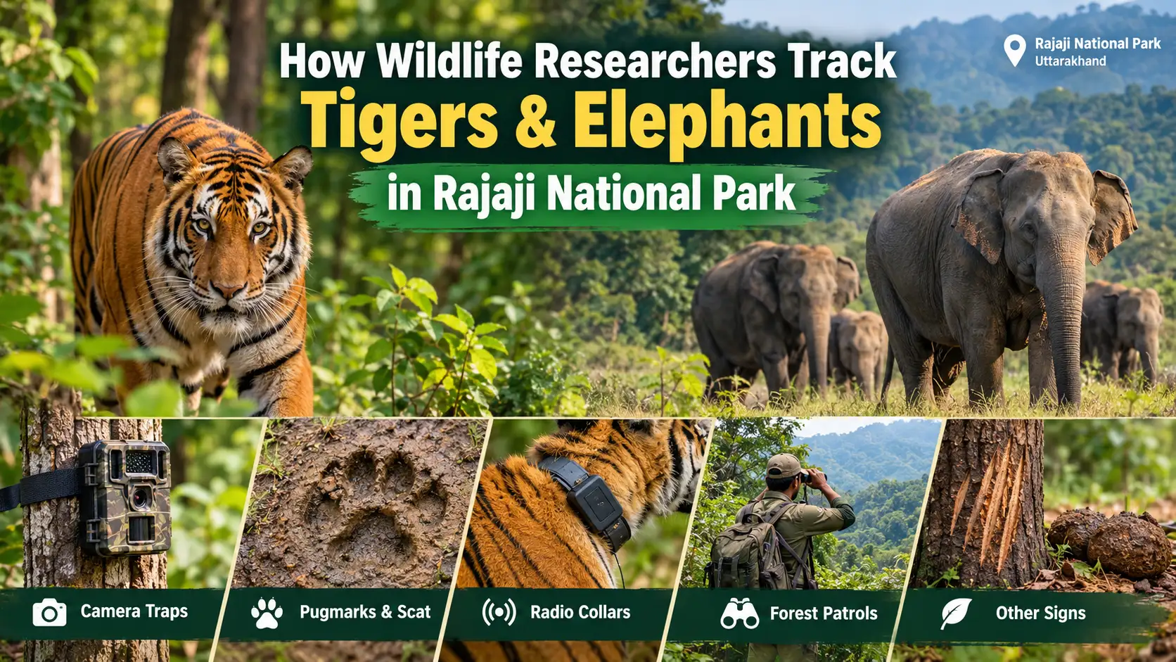 How Researchers Track Tigers & Elephants in Rajaji National Park
