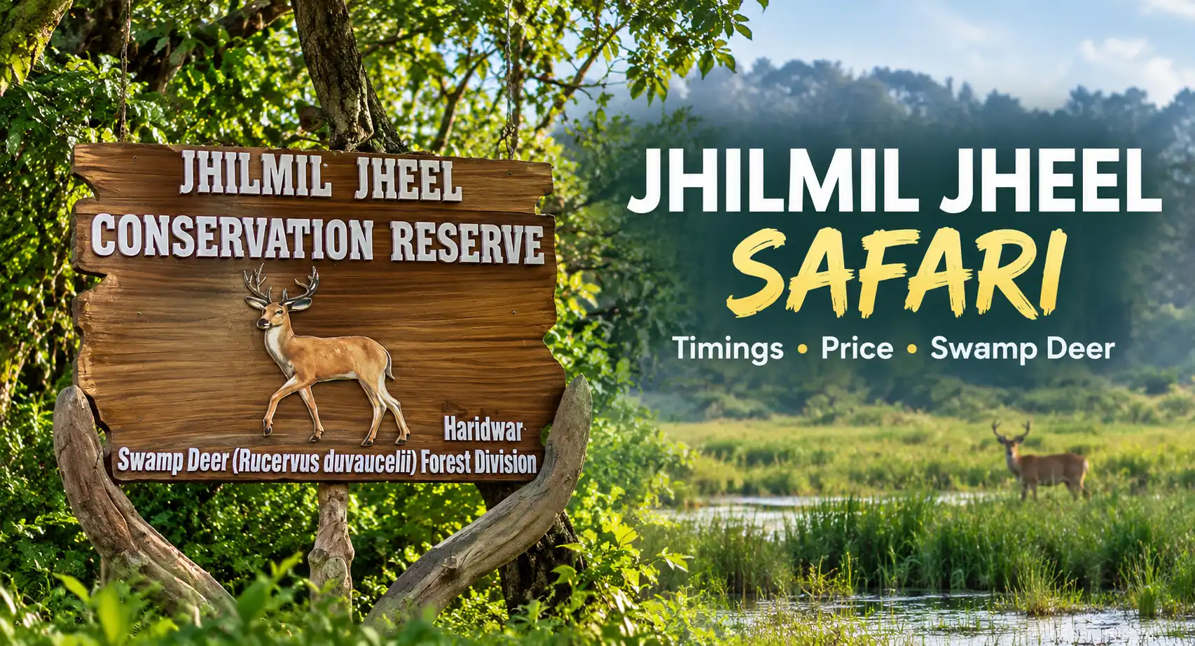 Jhilmil Jheel Safari: Timings, Price, Swamp Deer & Booking