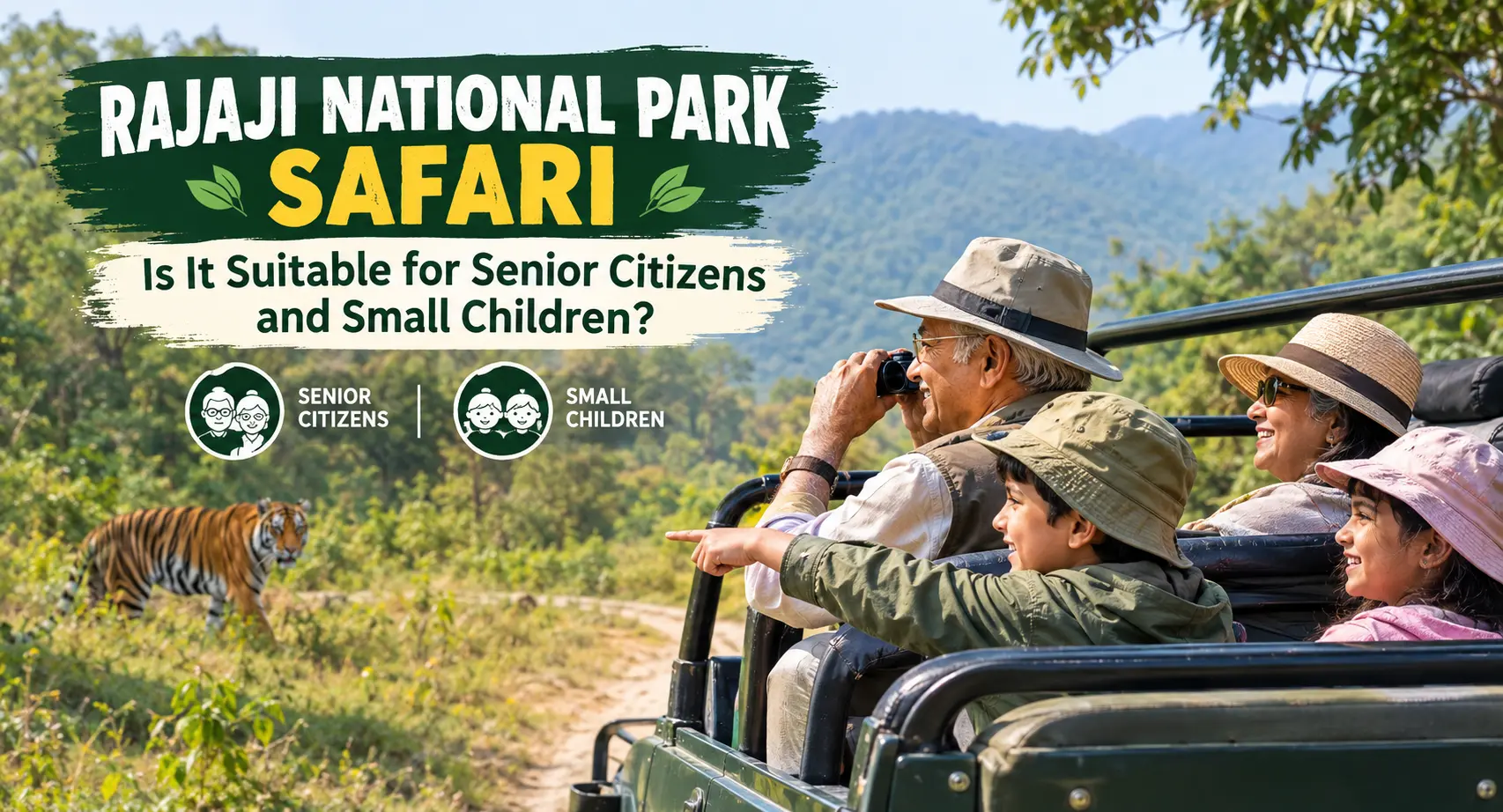 Rajaji National Park Safari – Is It Suitable for Senior Citizens and Small Children?